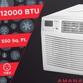 Amana 12,000 BTU 115V Window-Mounted Air Conditioner with Remote Control AMAP121CW