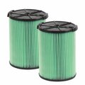 Workshop Wet/Dry Vacs 2pk HEPA Media Replacement Filter for 5-16 Gallon Wet/Dry Shop Vac, 2PK WS23200F2