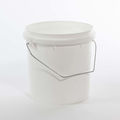 Pipeline Packaging Open Head Pail, HDPE, White, 1 gal., Height: 7.52" 01-05-048-00216