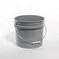 Pipeline Packaging Open Head Pail, HDPE, Gray, 3.5 gal., Shape: Round 01-05-048-00130