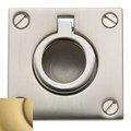 Baldwin Estate Satin Brass with Brown Flush Ring Pull 0393.060