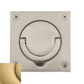 Baldwin Estate Satin Brass with Brown Flush Ring Pull 0397.060