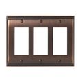 Amerock 3 Rocker Wall Plates, Number of Gangs: 3 Zinc, Oil Rubbed Bronze Finish BP36506ORB