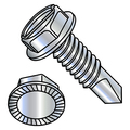 Zoro Select Self-Drilling Screw, 5/16"-18 x 1-1/2 in, Zinc Plated Steel Hex Head Slotted Drive, 600 PK 312407KSWSMS