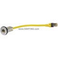 Harting Cordset, 0.2m, Yellow, 26 AWG 09454521501
