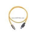 Harting Cordset, 2m, Yellow, 26 AWG 09489323757020