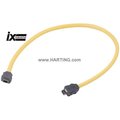 Harting Cordset, 1m, Yellow, 28 AWG 09482626749010