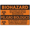 Zing Sign, BioHazard, Refrigerator, 10x14", ADH 20058S