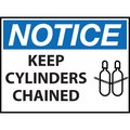 Zing Sign, Notice Cylinders Chained, 7x10", AL 10065A