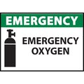 Zing Sign, Emergency, Emergency Oxygen, 7x10", PL 10082