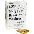Acco Brass Washer, F/71505-71509, PK100 71511