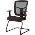 Lorell BlackGuest Chair, 27.8"L41"H, Adjustable, MeshSeat, ErgoMeshSeries LLR86202