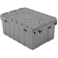 Akro-Mils Storage Container, 8.5 Gal, Attached Lid 39085GREY