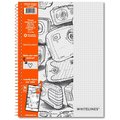 Whitelines Case of Whitelines Spiral Wirebound Graph Ruled Notebooks, Gray Paper, 11" x 8.5" 70 Sheets 17001CS