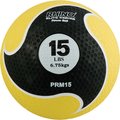 Champion Sports Rhino Elite Medicine Ball, 15lb, Yellow PRM15