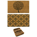 Rubber-Cal "French Country Doormat Kit" - 2 Coco Coir Doormats and 1 Boot Scraper 10-108-014