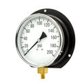 Pic Gauges Gauge, 6" 0/200psi, 1/4"LM, Back Flange 115D-604G