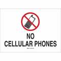 Brady Sign, No Cellular Phones, 7"X10", 122877 122877