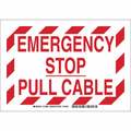 Brady Sign, Safety, 7X10", Red/White, 123851 123851