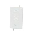 Monoprice Cable Plate with Flexible Opening, Number of Gangs: 1 ABS Plastic, White 12584