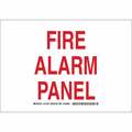 Brady Fire Alarm Sign, 10X14", Red/White 127343