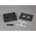 Wiremold Duplex Cover Plate, Black, Polycarbonate 828PR-BLK