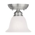 Livex Lighting Essex 1 Light Brushed Nickel Ceiling Mount 1350-91