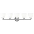 Livex Lighting Somerville 5 Light Brushed Nickel Bath V 13665-91