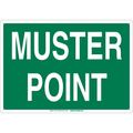 Brady Emergency Sign, Muster Point, 24"W, Eng 139621