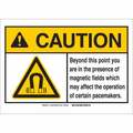 Brady Caution Sign, 7 in H, 10 in W, Plastic, Rectangle, 144527 144527