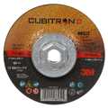 3M Cubitron Depressed Center Wheels, Type 27, 4 1/2 in Dia, 0.09 in Thick, 5/8"-11 Arbor Hole Size 7100247111