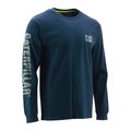 Cat Workwear Trademark Banner Long Sleeve Tee, Dark M 1510034-10378