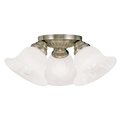 Livex Lighting Edgemont 3 Light Antique Brass Ceiling Mount 1529-01