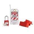 Brady Lockout Kit, 2 Lockouts, 1 Tag, Red 153676