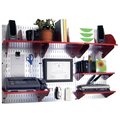 Wall Control Office Wall Organizer System Unit, Galv/Red 15-IOFC-300-GVR