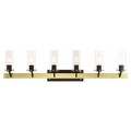 Livex Lighting Satin BrassVanity Sconce, 6 Light 17826-12