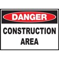 Zing Sign, Danger Construction Area, 7x10", PL 1972