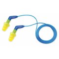 3M E-A-R UltraFit Reusable Corded Ear Plugs, Flanged Shape, NRR 27 dB, Blue/Yellow, 100 Pairs 340-8002