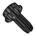 Zoro Select Thread Cutting Screw, 1/4"-20 x 3/8 in, Black Steel Hex Head Hex Drive, 3000 PK 14061WB