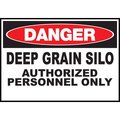 Zing Sign, Danger Deep Grain Silo, 10x14", PL, 20007 20007