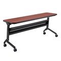 Safco Rectangle Flip-N-Go 18 x 72" Rectangular Training, 72 X 18 X 29, Laminate Top Top, Biltmore Cherry LF1872TSLCRM