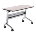 Safco Rectangle Flip-N-Go 24 x 48" Rectangular Training, 48 X 24 X 29, Laminate Top Top, Folkstone LF2448TSLVFLK4