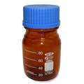 Vee Gee Glass Media Bottle, Amber, 100 mL, PK10 20275-100
