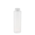 Tablecraft Flp Top Cap Sqz Bottle, Clr, Wht, 12OZ, PK12 2112C-1