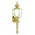 Livex Lighting Outdoor Basics 1 Light Polished Brass Outdoor Wall Lantern 2112-02
