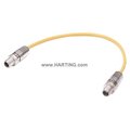 Harting Cordset, 5m, Yellow, 26 AWG 21330505855050