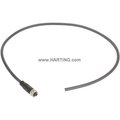 Harting Cordset, 1 m Cable, PUR, Black 21348100489010