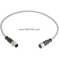 Harting Cordset, 1.5 m Cable, PVC, Gray 21348485585015
