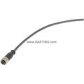 Harting Cordset, 1 m Cable, PUR, Black 21348500491010