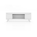 Manhattan Comfort Baxter 62.99" TV Stand with 4 Shelves in White 217BMC6